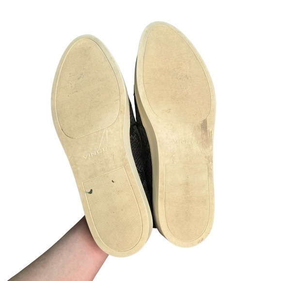 Vince Garvey Loafer Shoes Womens 8.5 Black Snake Leather Slip on - Picture 5 of 7